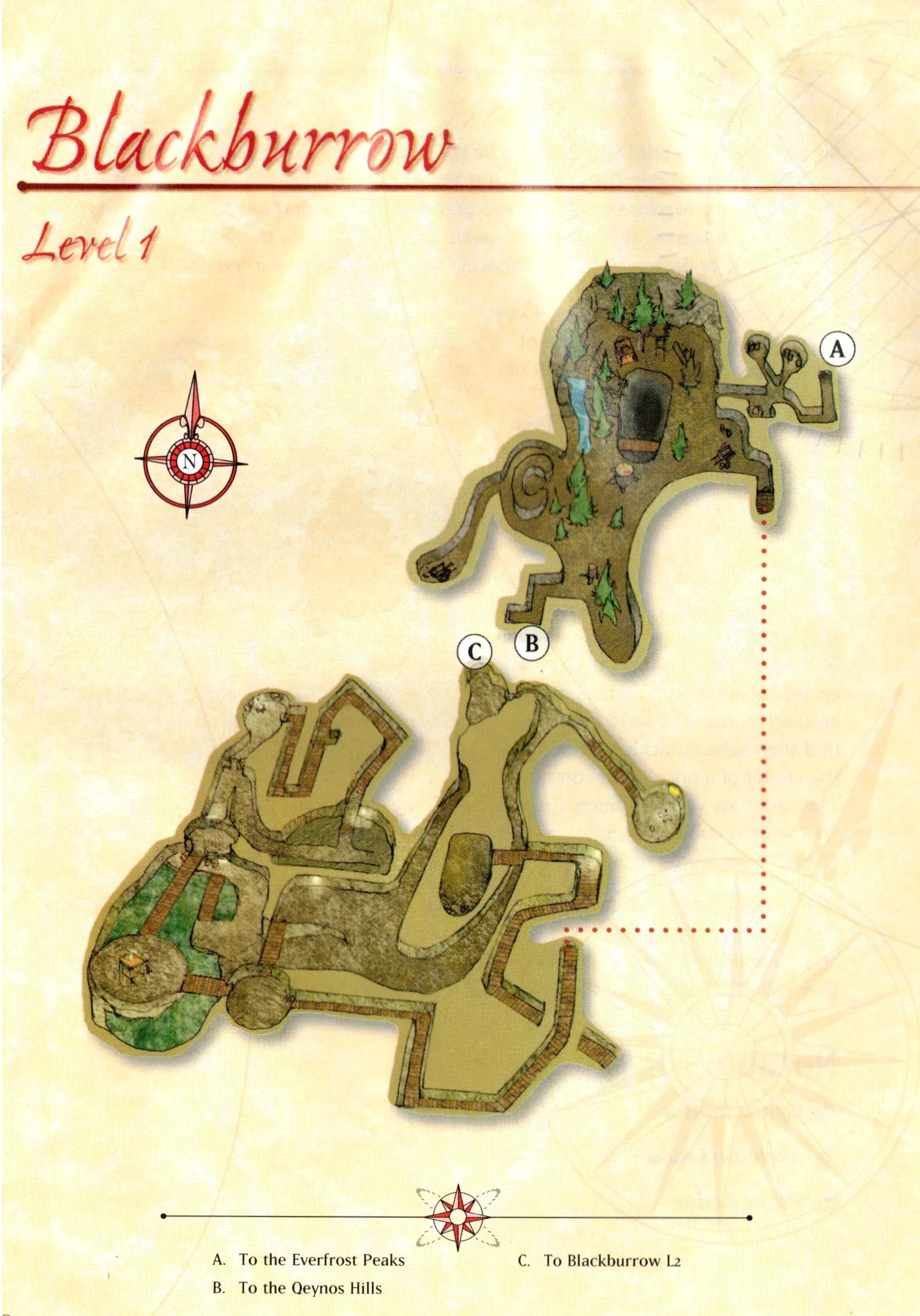 Map of Blackburrow — Level 1