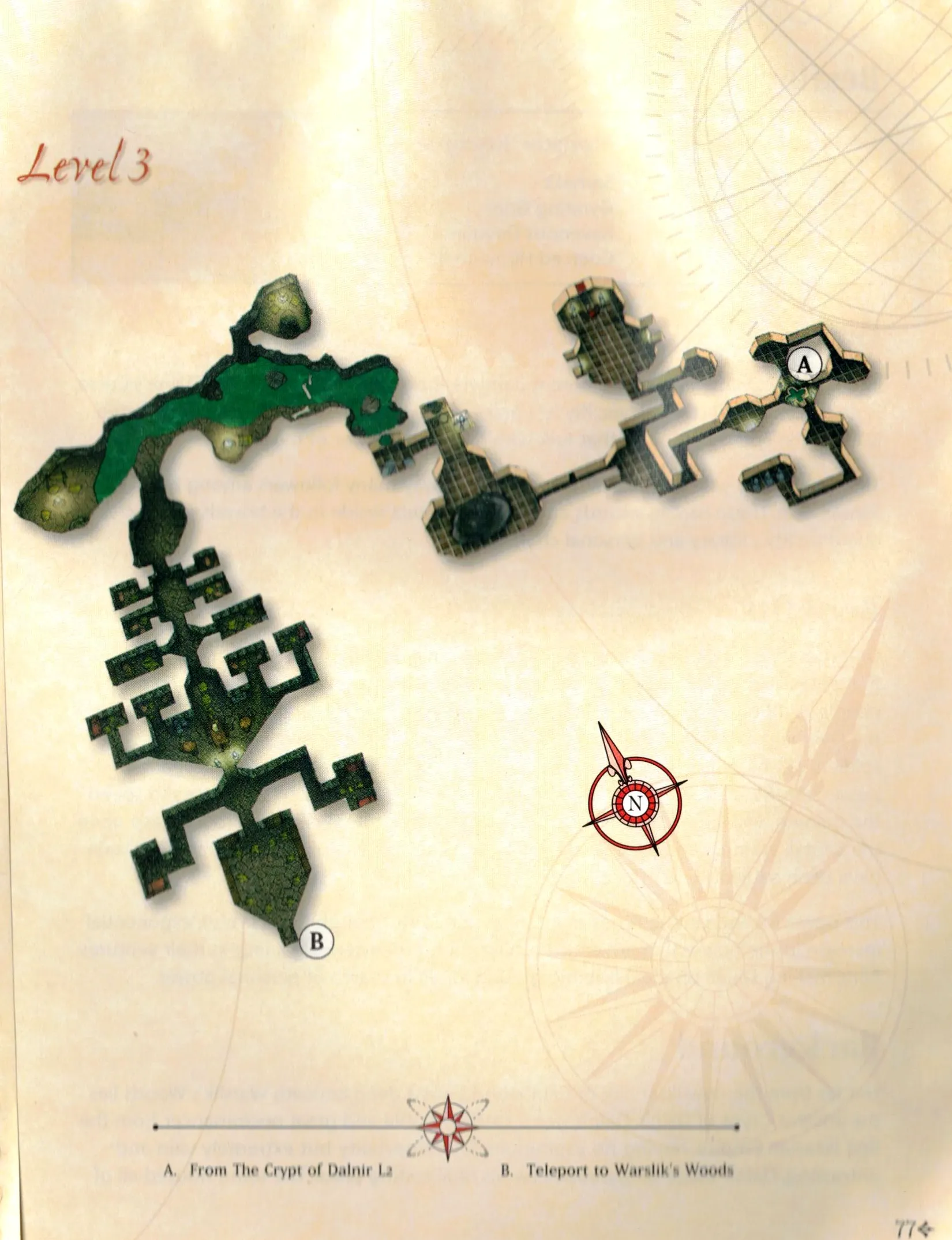 Map of Crypt of Dalnir — Level 3