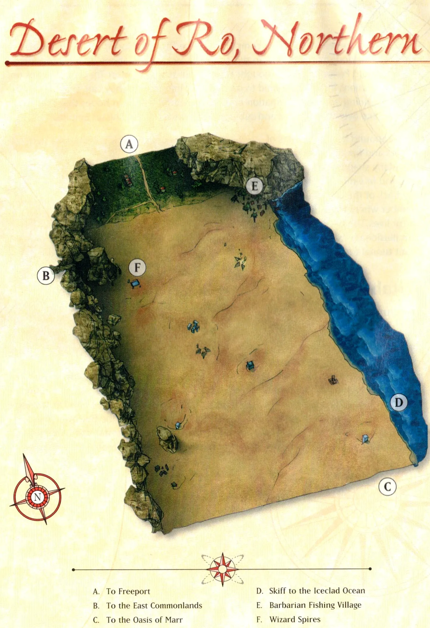 Map of Desert of Ro — Northern
