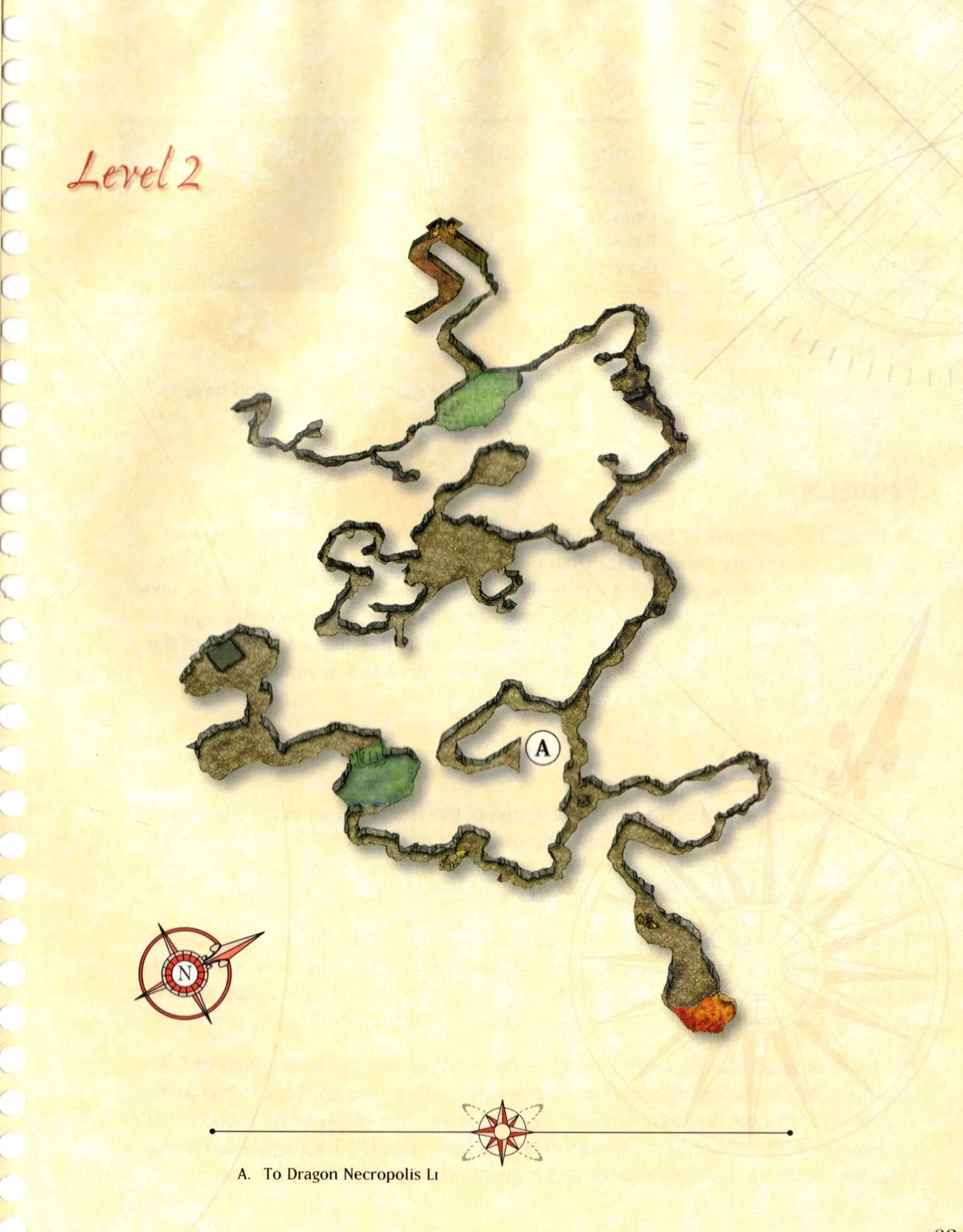 Map of Dragon Necropolis — Level 2