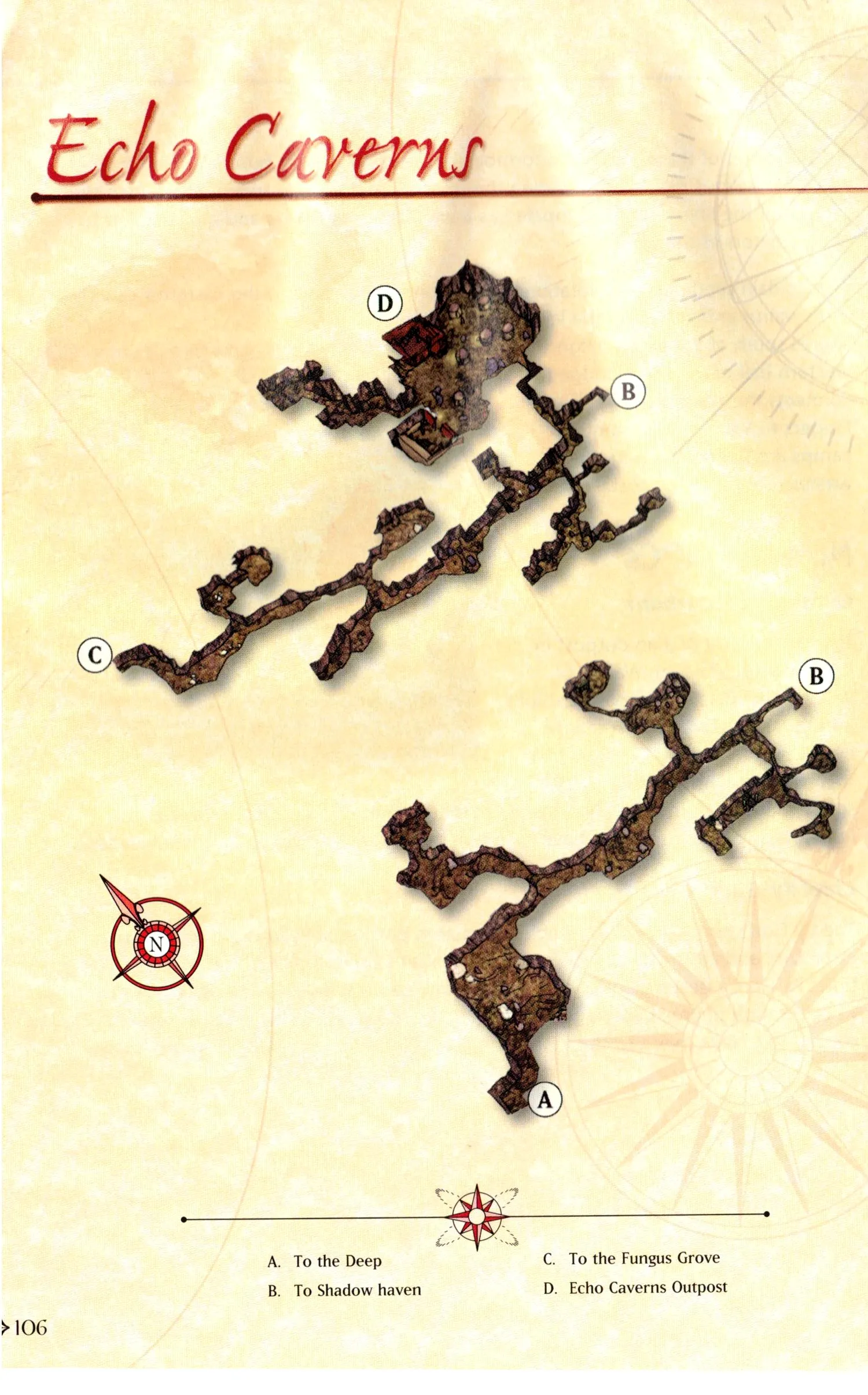 Map of The Echo Caverns