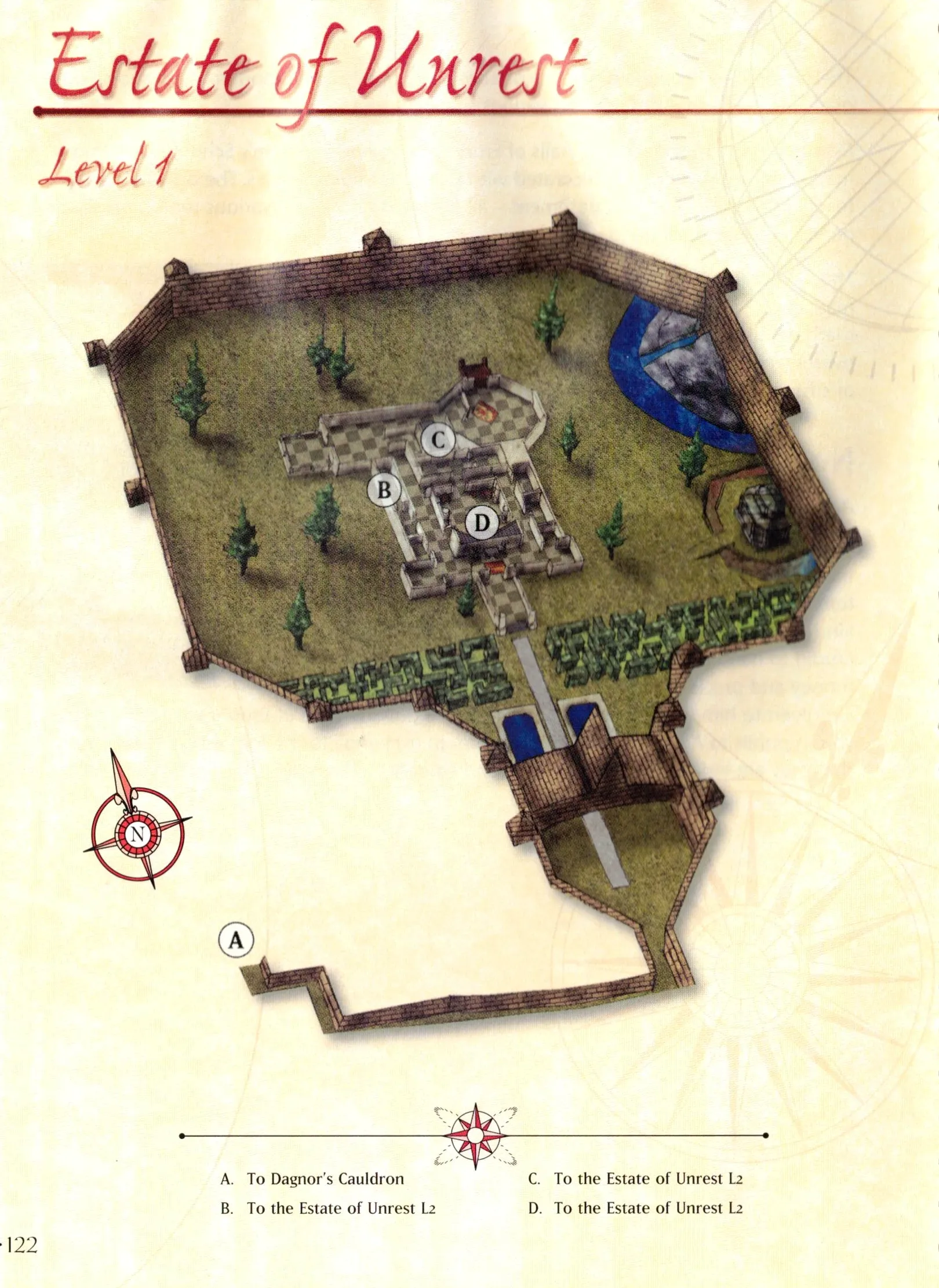 Map of Estate of Unrest — Level 1