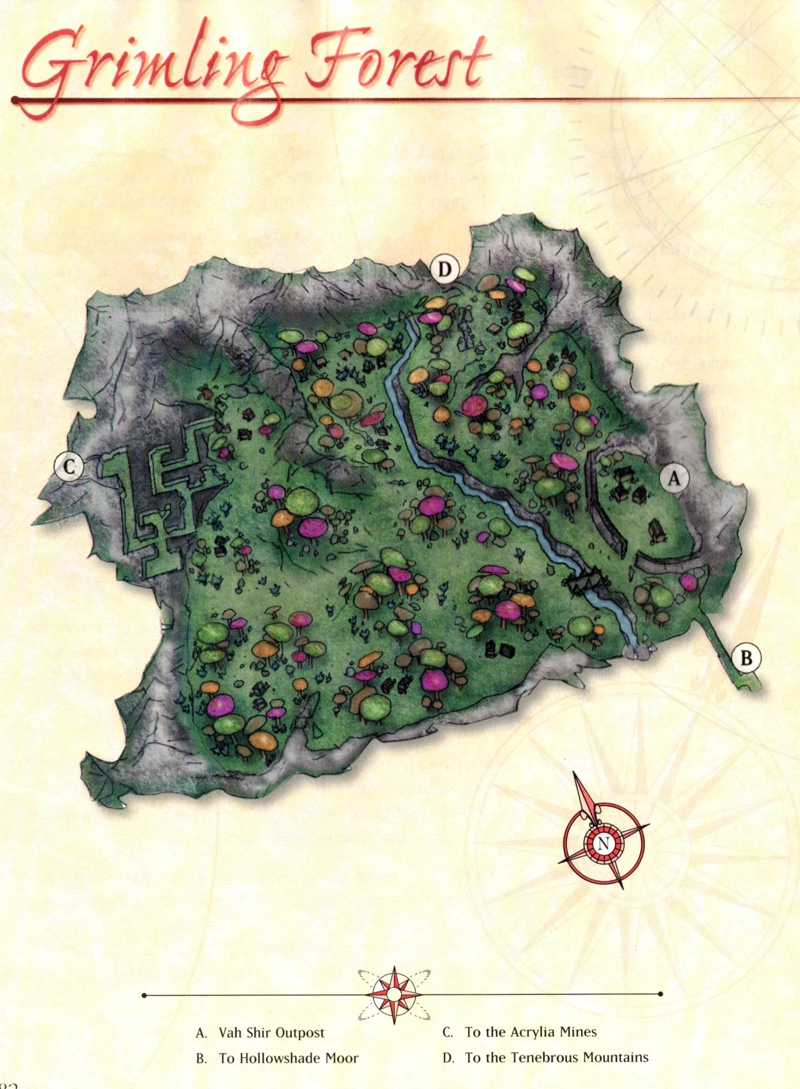 Map of The Grimling Forest