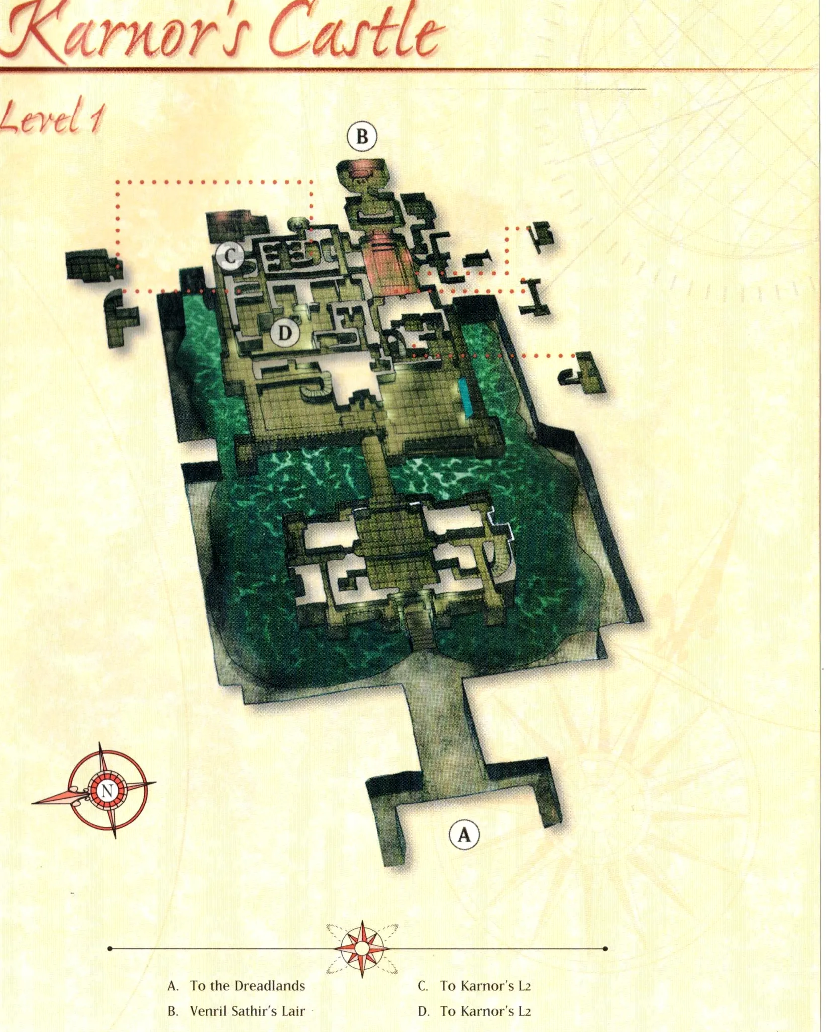 Map of Karnor's Castle — Level 1