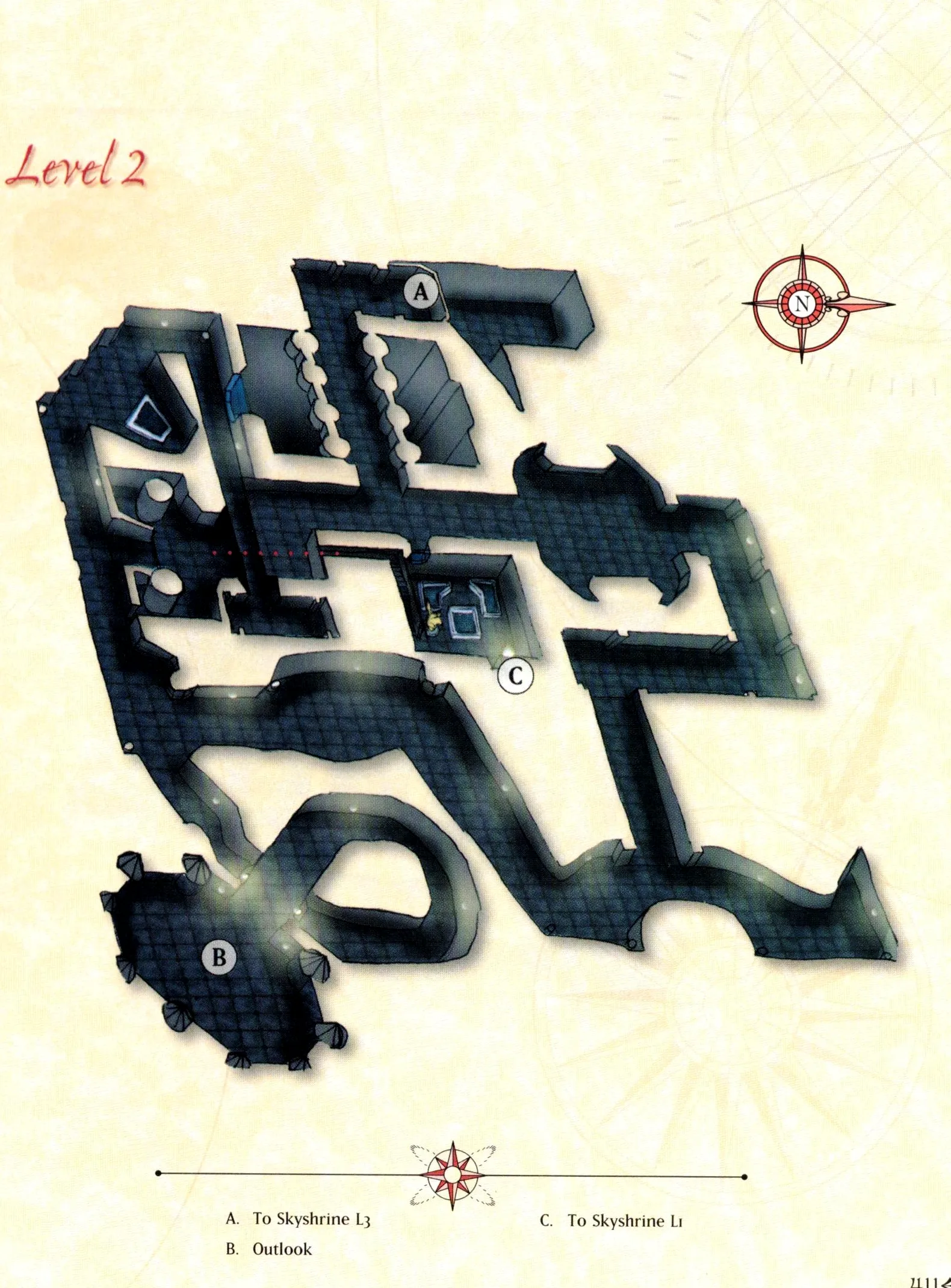 Map of Skyshrine — Level 2