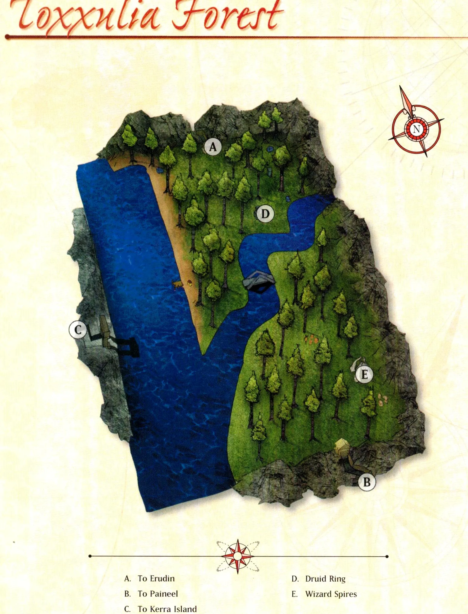 Map of Toxxulia Forest