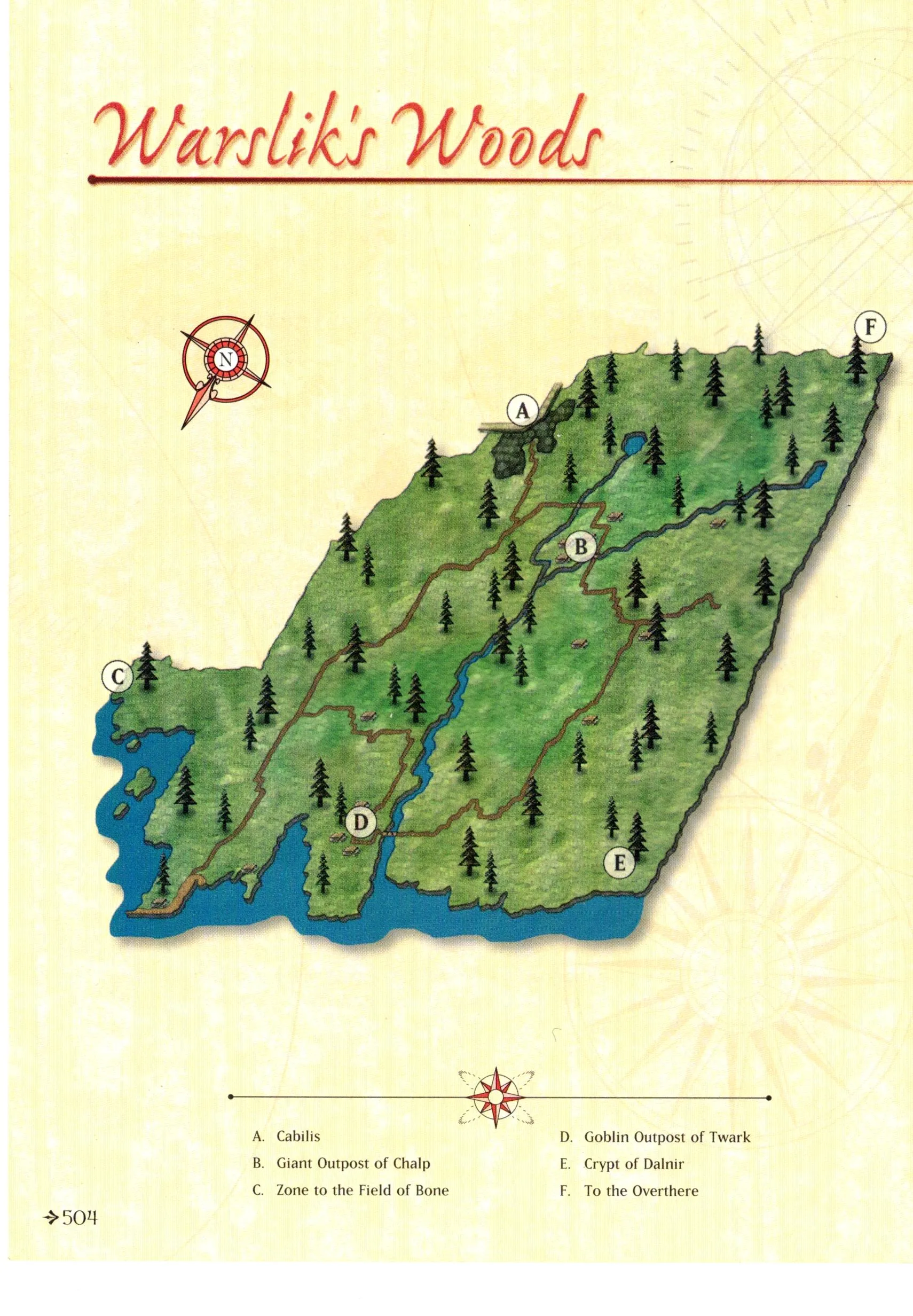 Map of Warsliks Woods
